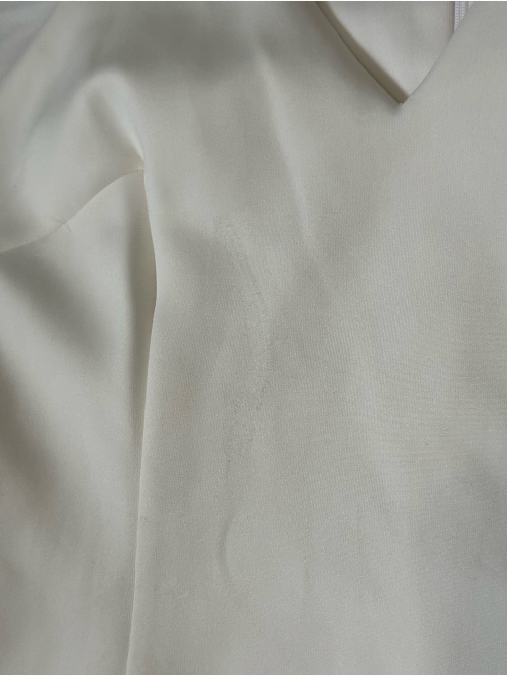 IVORY SLEEVELESS MINI DRESS ROSETTE RUFFLE HEM - Picture 5 of 14